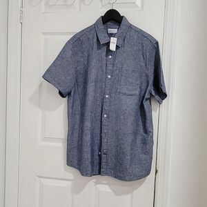 Gap Men's Blue Short Sleeve Shirt